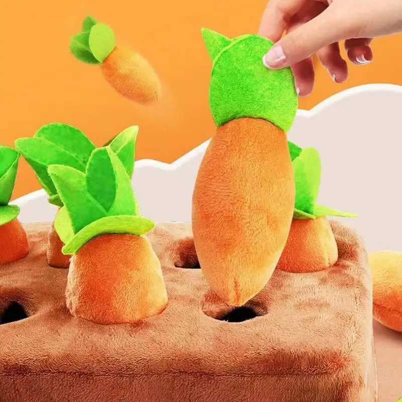 Carrots Enrichment Dog Puzzle Toys Hide and Seek Carrot Farm Dog Toys Carrot Patch Dog Snuffle Toy for Puppy Large Dogs X241213