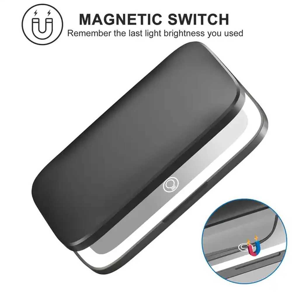 Magnifying Mirror with Light 1X/5X Magnification Compact Mirror Dimmable LED Lighted Travel Makeup Mirror Portable for HandbagXJ241213