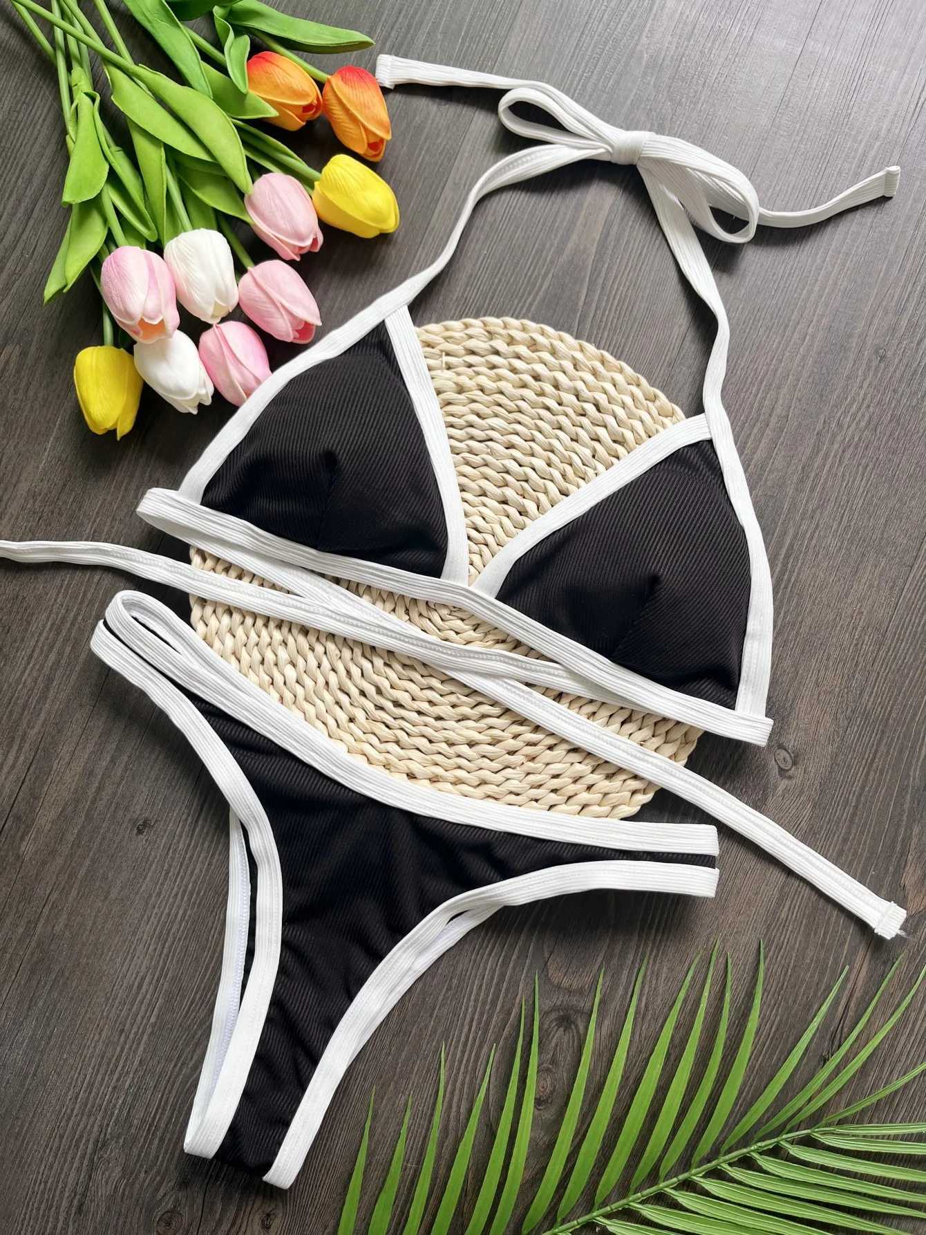 RUOTONSEPT Sexy Solid Bikinis Set 2024 New Womens Swimsuit Two-piece Triang Thong Swimwear Bathing Suit Brazilian BiquinisXJ241212