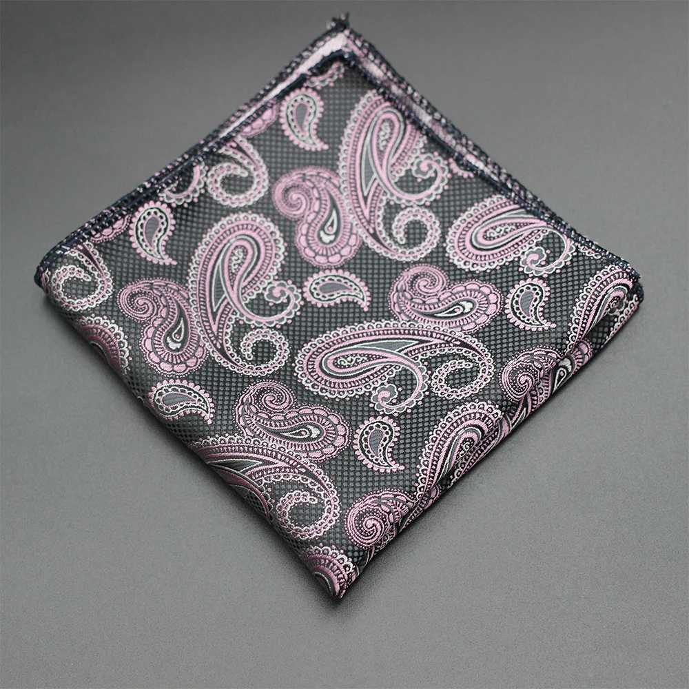 Paisley Pocket Square Fabric Handle Set Mens Bandana Accessories Business Set Hanji Chest Towel Japanese Handle W241213