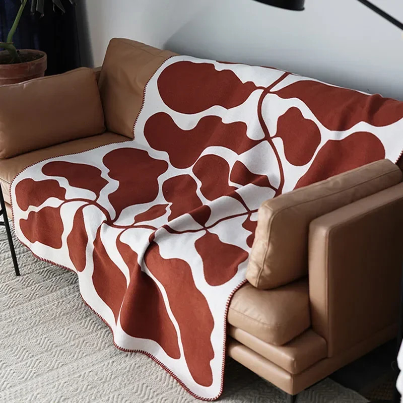 Jacquard Cashmere Throw Blanket Soft Leisure Bedspread Home Decor Sofa Cover Nordic Classic Shawl y Warm 241213