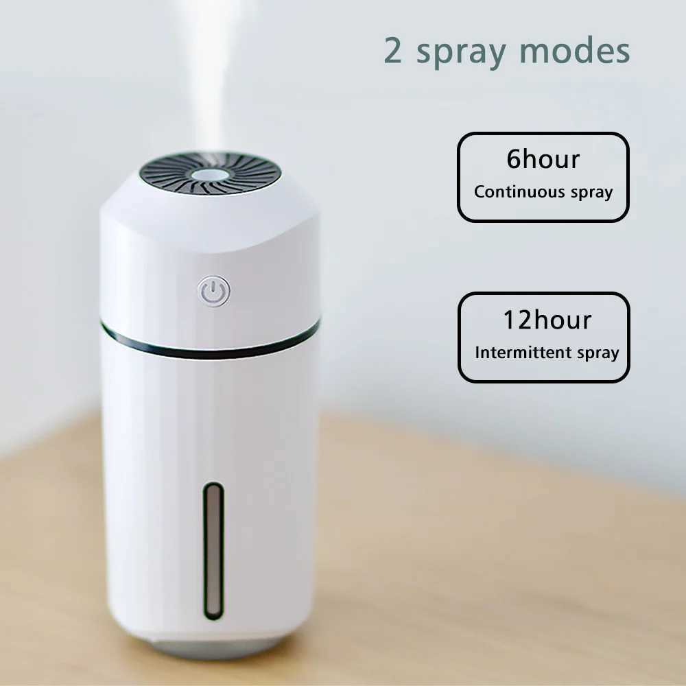 Portable Car Air Humidifier Auto Air Purifier Aromo with LED Light for Home Office Nano Spray USB Ultrasonic Mute Clean Air CareXJ241213