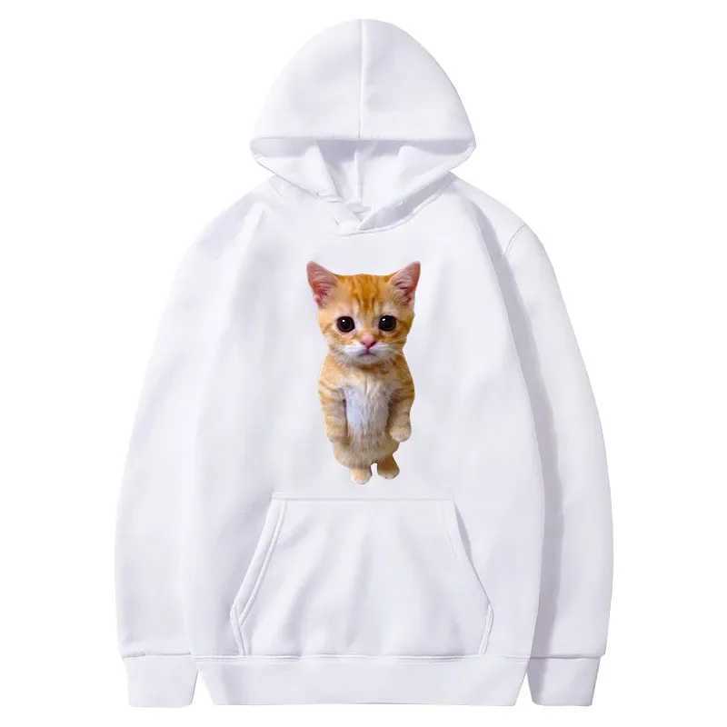 2024 Autumn Funny Cat Printed Women Casual Multi-color Hoodies Women Men Harajuku Pullover Girl Boy Casual Fashion Clothes Tops W241213