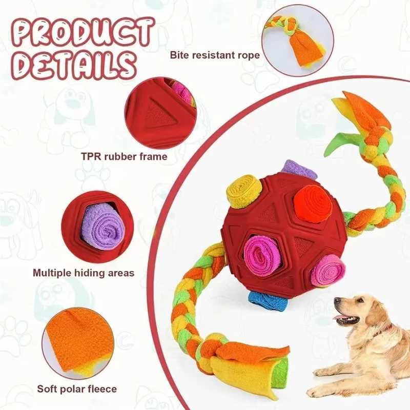 Snuffle Ball Toys Interactive Dog Toys Encourage Natural Foraging Skills Portable Pet Toys Slow Feeding Training Educational Toys X241213