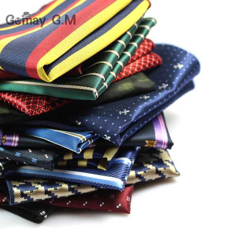 Mens set polyester handle head woven floral pocket square Hanji chest towel formal striped wedding pocket square Hanji W241213
