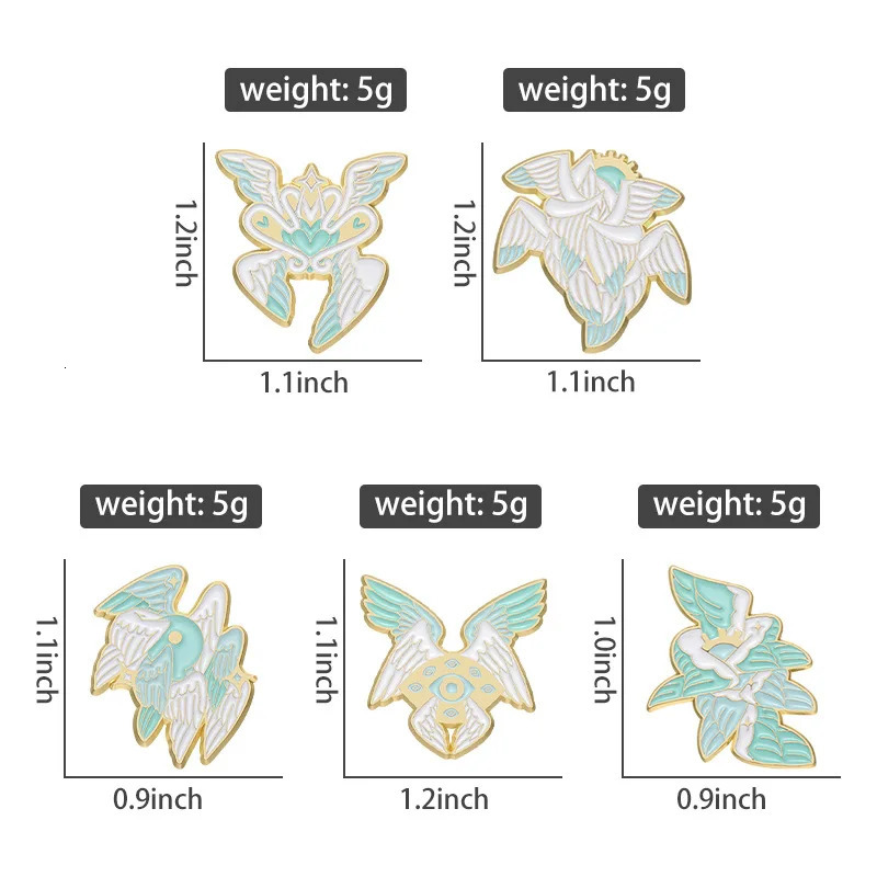 Pure Angel Wings Enamel Pin Cute Feather Badge Accessories Collar Backpack Brooch Jewelry Gifts Friends Wholesale 241210