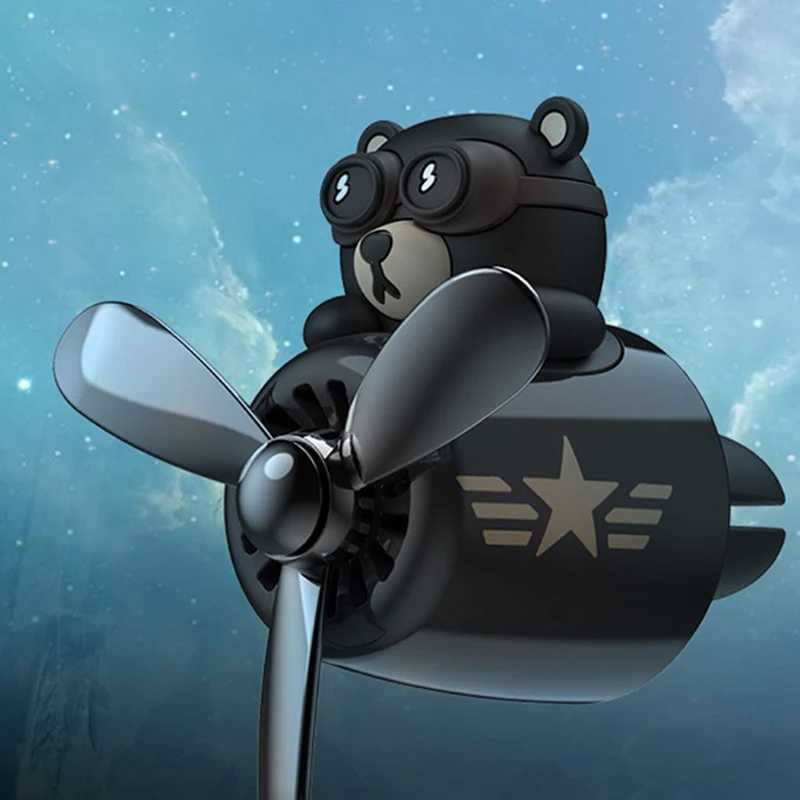 Bear Pilot Car Air ener Rotating Propeller Outlet Fragrance Car AccessoriesXJ241213