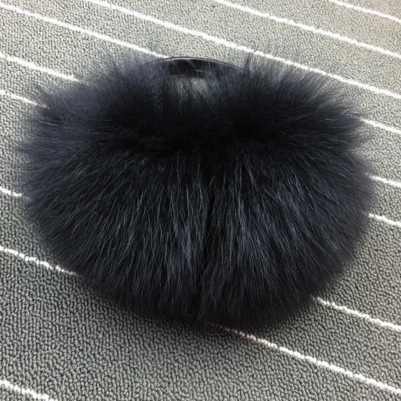 Winter womens warm real fox fur earmuffs for girls oversized womens fur earmuffs 241211