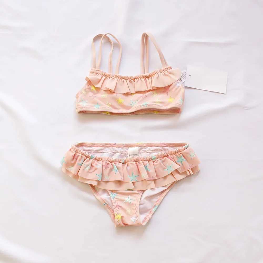 2-10Years Kids Swimwear For Bbay Girls Two Pieces Swimsuits Girl Bikini Set Kids Bathing Suits Beach Biquini Girl Swimming WearXJ241212