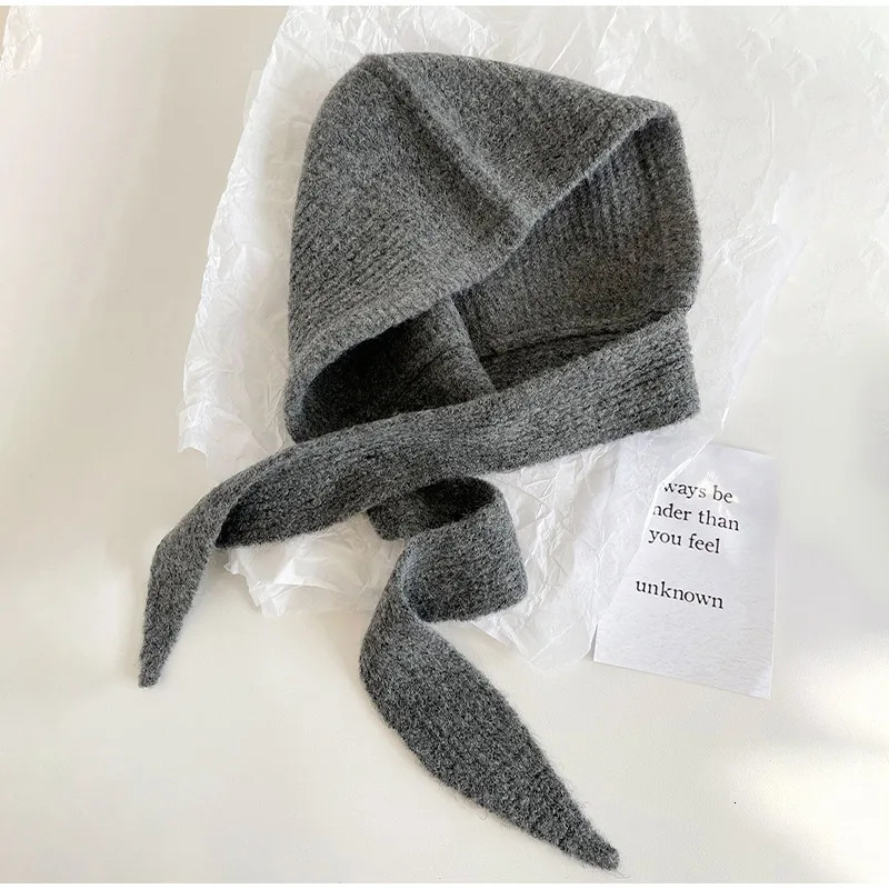 Zipper Knitted Hat Winter Warm Button Wool Hoodie Scarf Ski Riding Windproof Hat Warm Casual Plush Hat Wool Girl 241205
