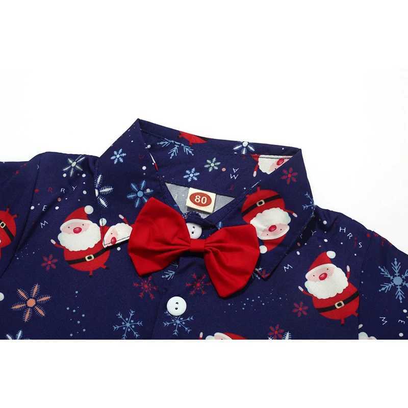 Children children Christmas shirts clothing sets boys summer short sleeves shorts 2-piece Santa Claus set W241213