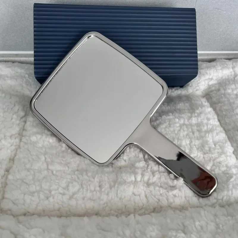 Electroplated Handle Makeup Mirrors HD Beauty Portable Round Hand Square Hand Small Make Up MirrorXJ241213