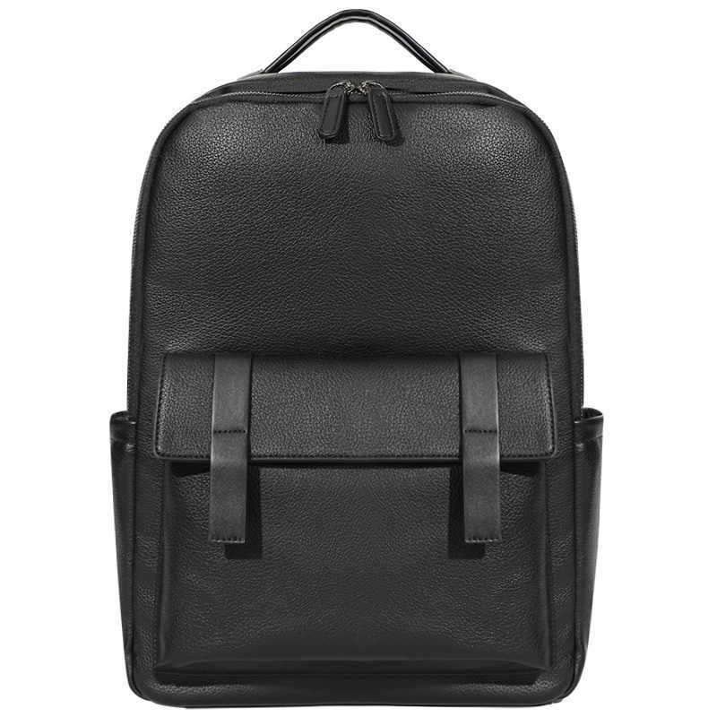 Business backpack, men's commuting large capacity computer, men's leather backpack, travel laptop backpack, men's backpack 241215