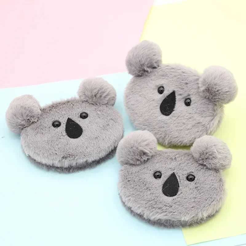 Cute Plush Cosmetics Mirror Mini Makeup Mirror Decorative Mirrors Portable Double-sided Folding Mirror Pocket Beauty toolsXJ241213