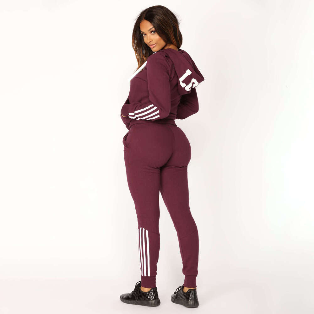 New Clothing European American Sleeved Hoodie, Long Pants Sportswear Set, Women's Trendy Clothing, Fashionable And Casual Temperament