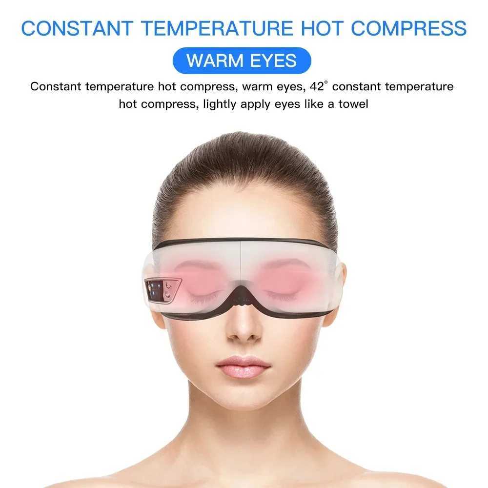 Eye Massager 6D Intelligent Airbag Vibration Eye Care Music Eye Mask Thermal Compression Wireless Massager W241213