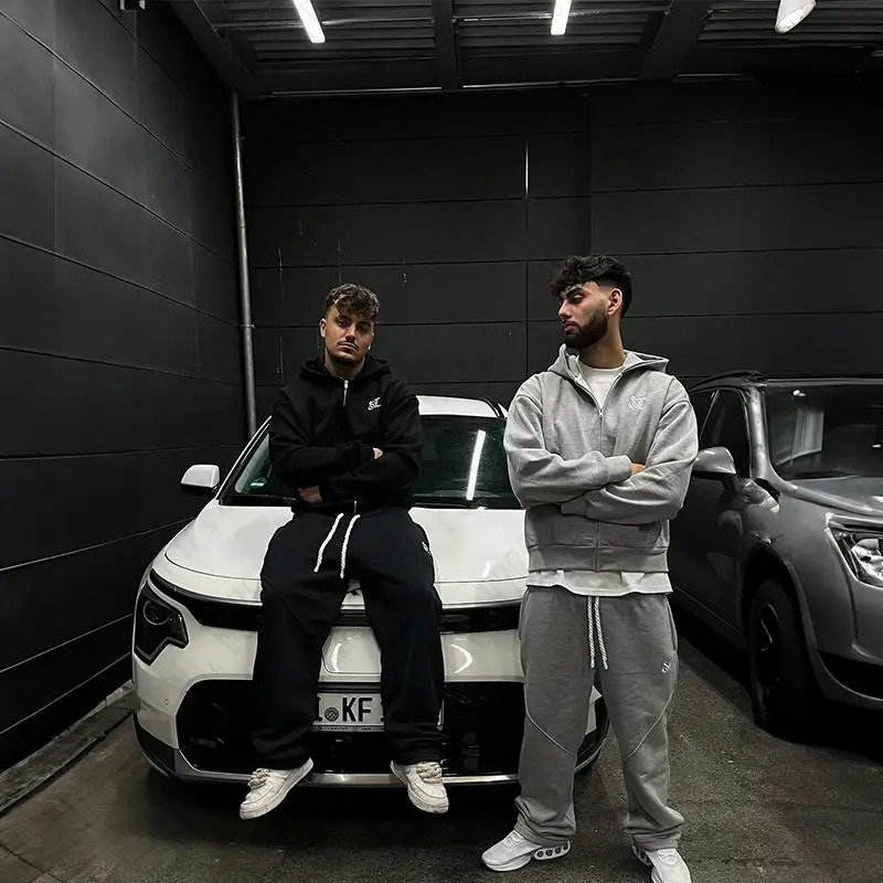 Casual mens Y2K streetwear Harajuku Grunge Gothic aesthetic letter printing fashion pants loose zipper hoodie hip-hop unisex 241212