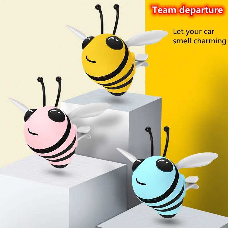 Car Air ener Cute Little Bee Auto Perfume Diffuser Air Vent Clip Styling Cartoon Bee Decoration Parfum Interior AccessoriesXJ241213