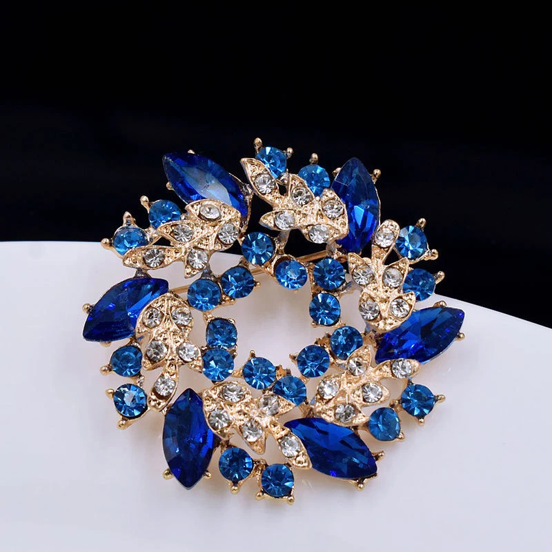 Bouquet Rhinestone Brooches And Pins Scarf Clip Big Flower Crystal Brooch For Women Fashion Brooch Pin Jewelry Gifts DIY Bouque 241213