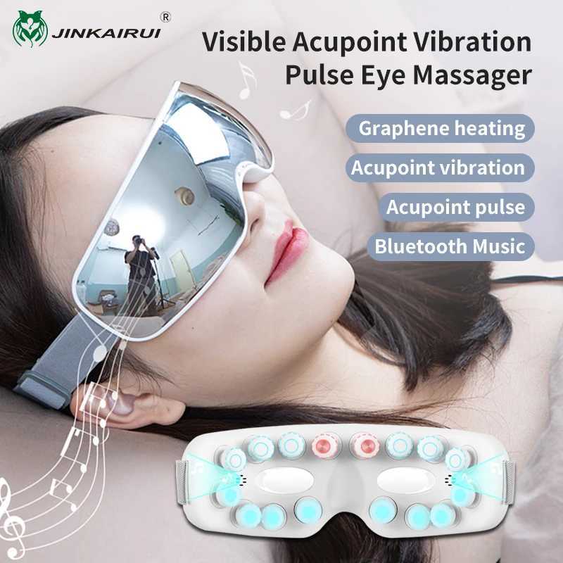 Eye Massager Acupoint Vibration Pulse Hot Compress Eye Care With Bluetooth Music Relieve Fatigue Visible Eye beauty instrument W241213