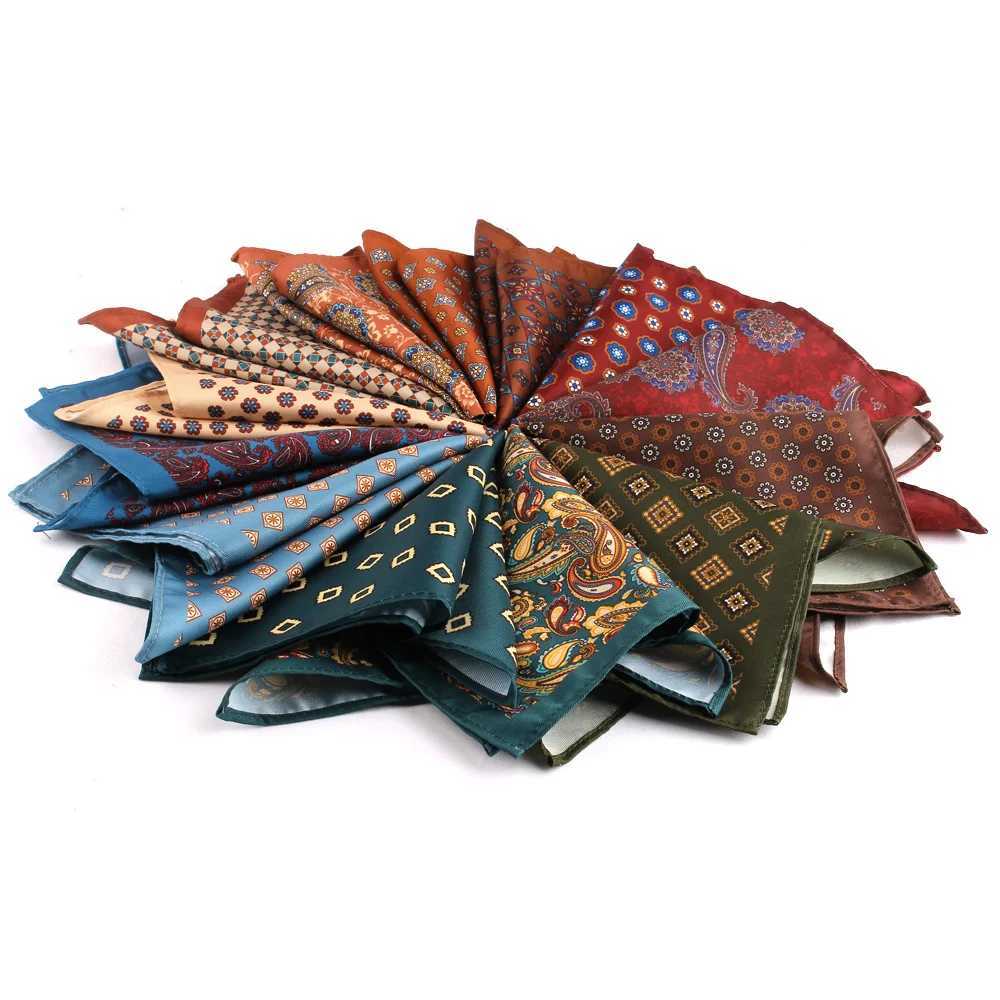 New printed pocket square floral chest towel Paisley set handle Chief Gentleman Hanky mens handle Chief pocket towel gift W241213