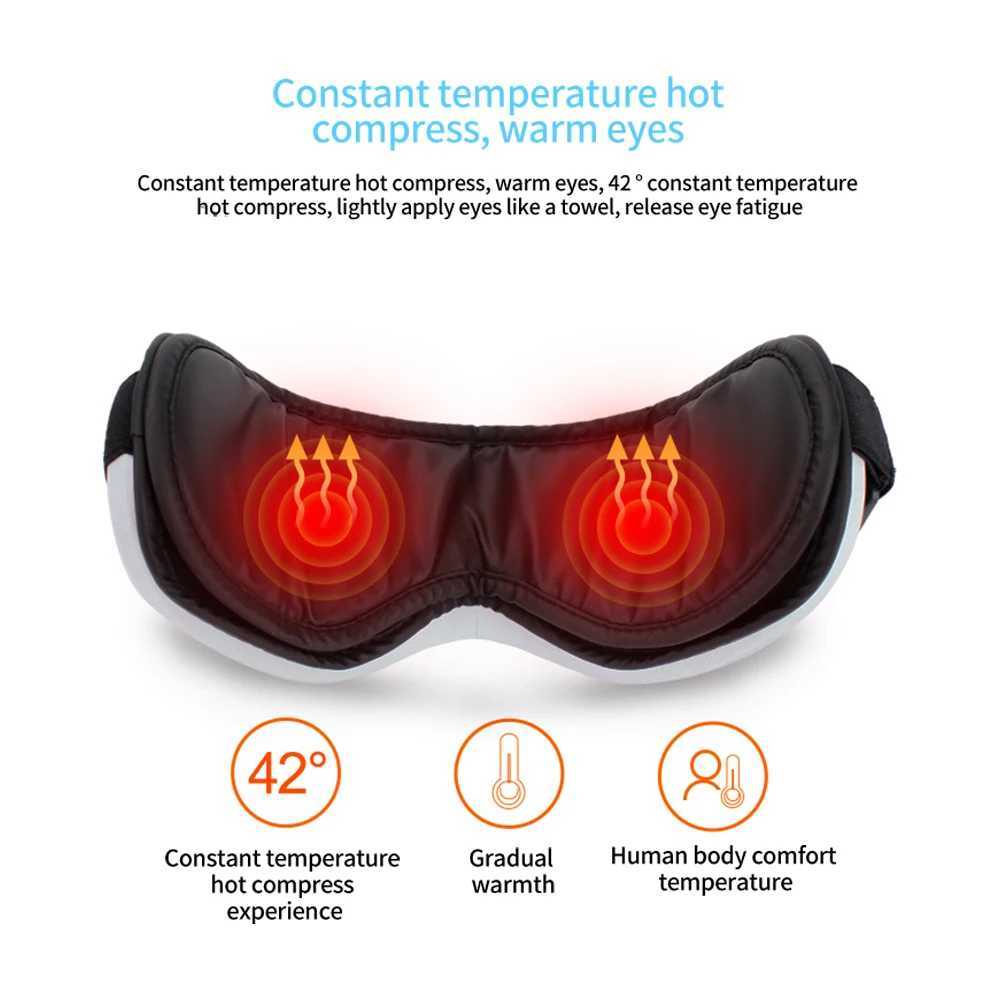Electric eye massager 6D intelligent airbag vibration Bluetooth hot compression massage relaxation fatigue relief eye care instrument W241213