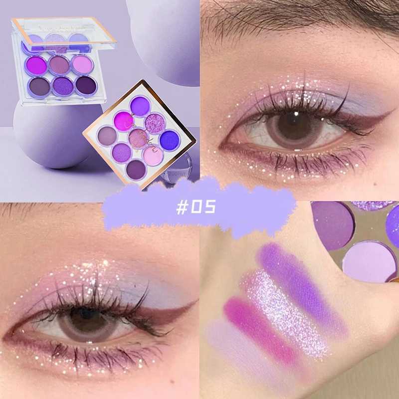 9 Color Green Eyeshadow Palette Festival Makeup Pearly Matte Glitter Eye Shadow Highlights Earth Color Matellic Nude Eye Pigment W241213