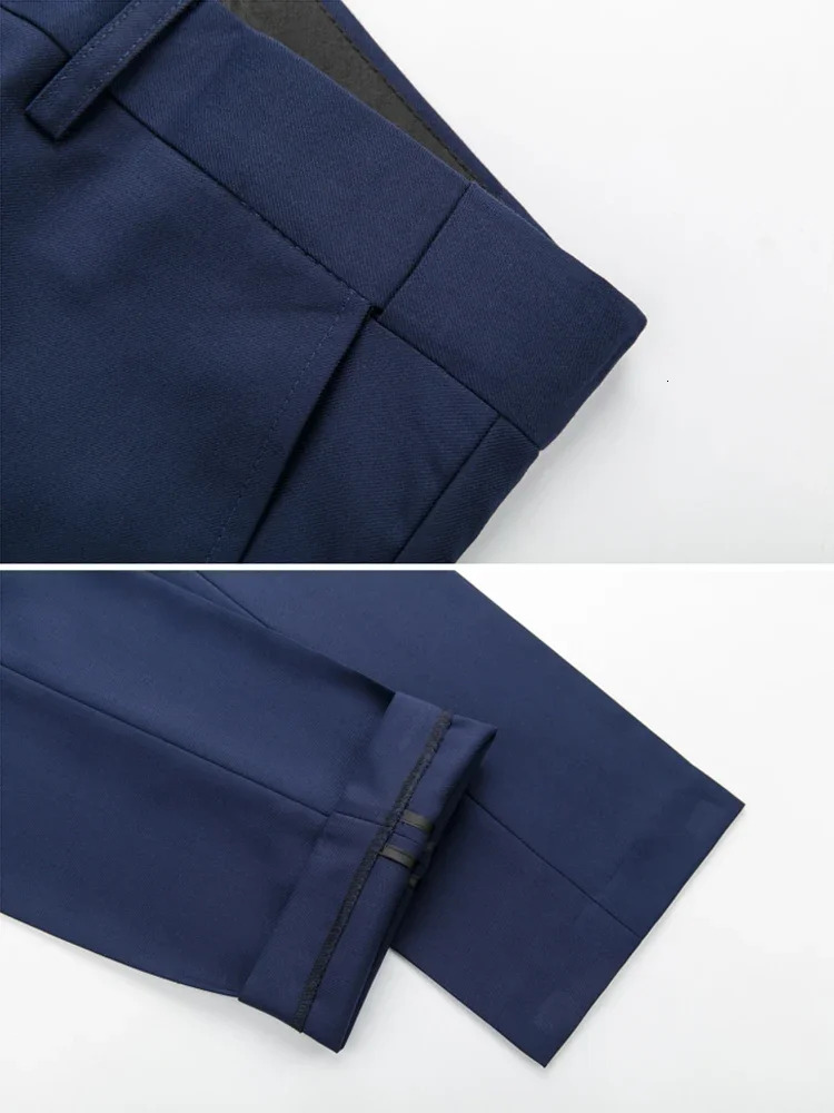 M-6Xl 15 Colors ( Jacket+Vest+Pants ) Formal Business Office Men's Suits Groom Wedding Party Dress Solid Color Suit