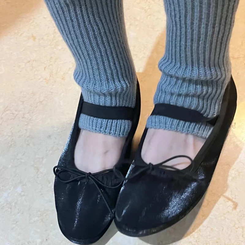 Elegant velvet ballet flat shoes for women butterfly bow soft casual streetwear for women slippers 241213