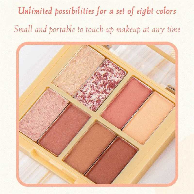 8-color eye shadow palette matte natural luster lasting stain free eye shadow glitter waterproof matte nude cosmetics W241213