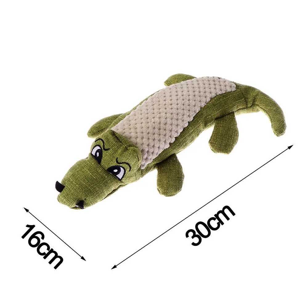 Pet Dog Toys Linen Plush Crocodile Animal Toys Dog Chewing Squeezing Noise Toys Cleaning Teeth Supplies Toys Hard Interactive Toys X241213