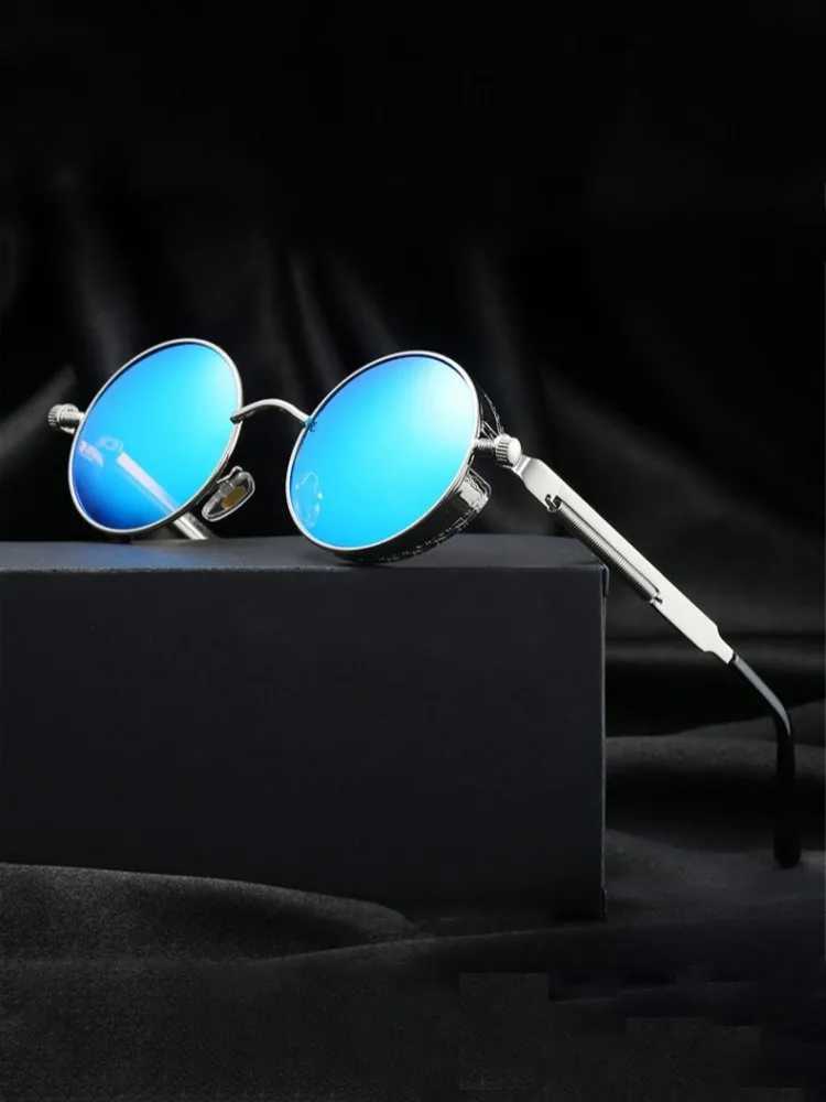 Metal Steampunk Sunglasses Men Women Fashion Round Glasses Brand Designer Vintage Sun Glasses High Quality Oculos de sol 2021X241213