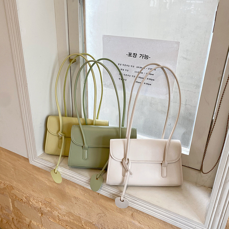 French Chic Shoulder Bag for Women: PU Leather Baguette hot Underarm Bag, 2024 Summer Style