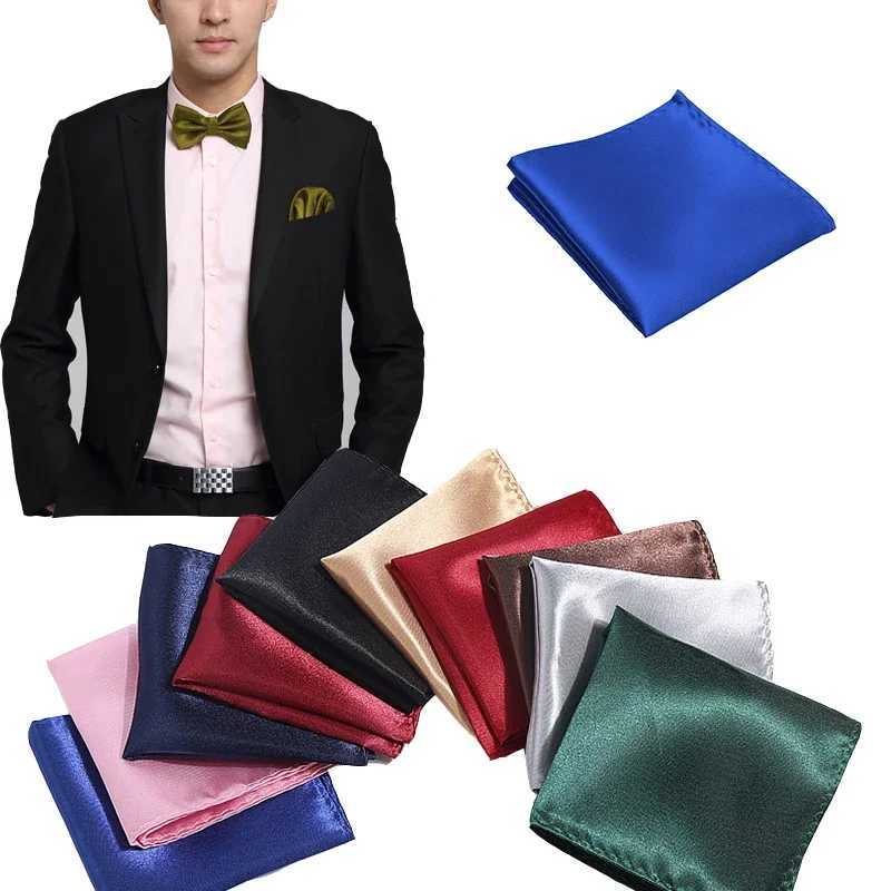 Luxury Mens Handkerchief Hankies Polyester Hanky Business Pocket Square Chest Towel Banquet Anniversary Commercial 22*22CM W241213