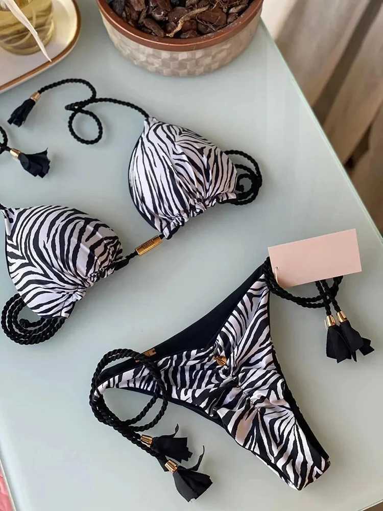 OIINAA Bikinis Set Women Sexy Swimsuit Lace Up Drawstring Two-pieces Fashion Bikini Beachwear Swimwear Bathing Suit Bikini SetXJ241212