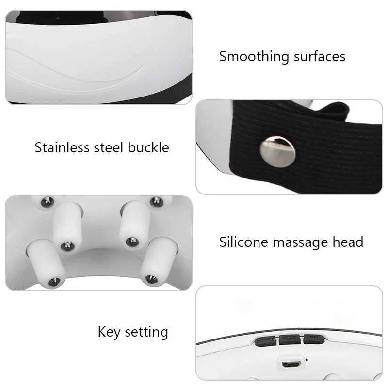 Eye Massage Device Eye Protection Device Eye Mask Intelligent Massager Relieves Fatigue Dark Cycle Thermal Compression Device W241213