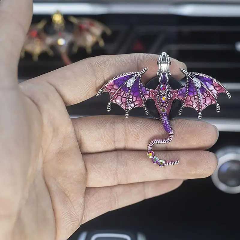 Dragon Car Aroma Clip Cute Car Fragrance Diffuser Vent Clip Bling Flying Dragon Air ener Clip For Auto Air OutletXJ241213