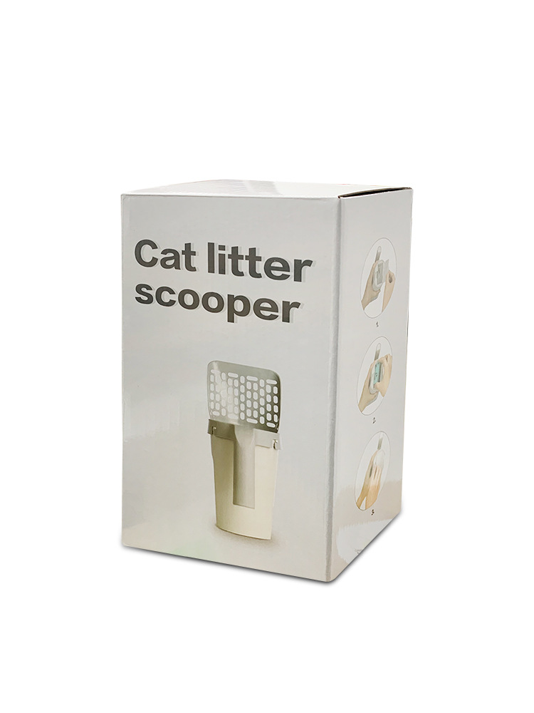 New ntegrated cat ltter shovel detachable trash can wth garbage bag large capacty household pet poop shovel artfact