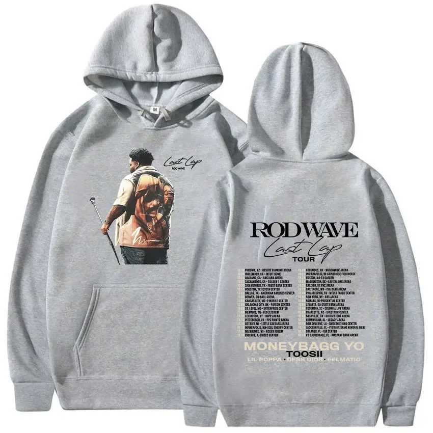 Singer Rod Wave Last Lap Tour 2024 Hoodie Mens Fashion Harajuku Oversized Sweatshirt Hip Hop Vintage Hooded Pullover Streetwear W241213