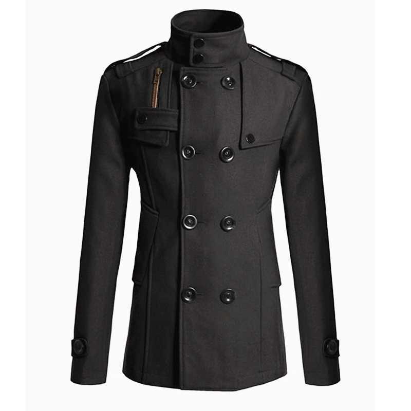 2022 New Mens Wool Overcoat Long Suit Men Woolen Windbreaker Man Woollen Coat Outer for Men Casual Wear Brand Mens ClothingXJ241212