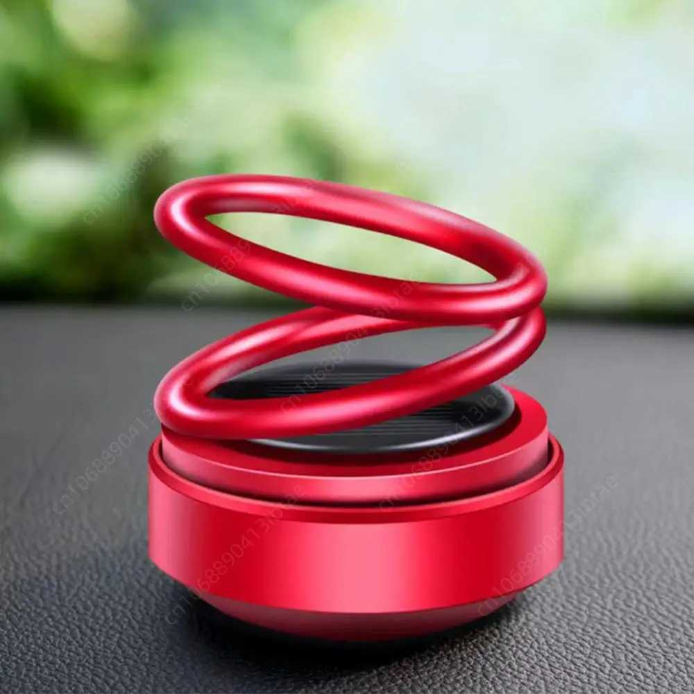 Double Ring Aroma Diffuser Solar Powered Car Air ener Rotating Suspension Car Decoration Accessories with Aroma TabletXJ241213