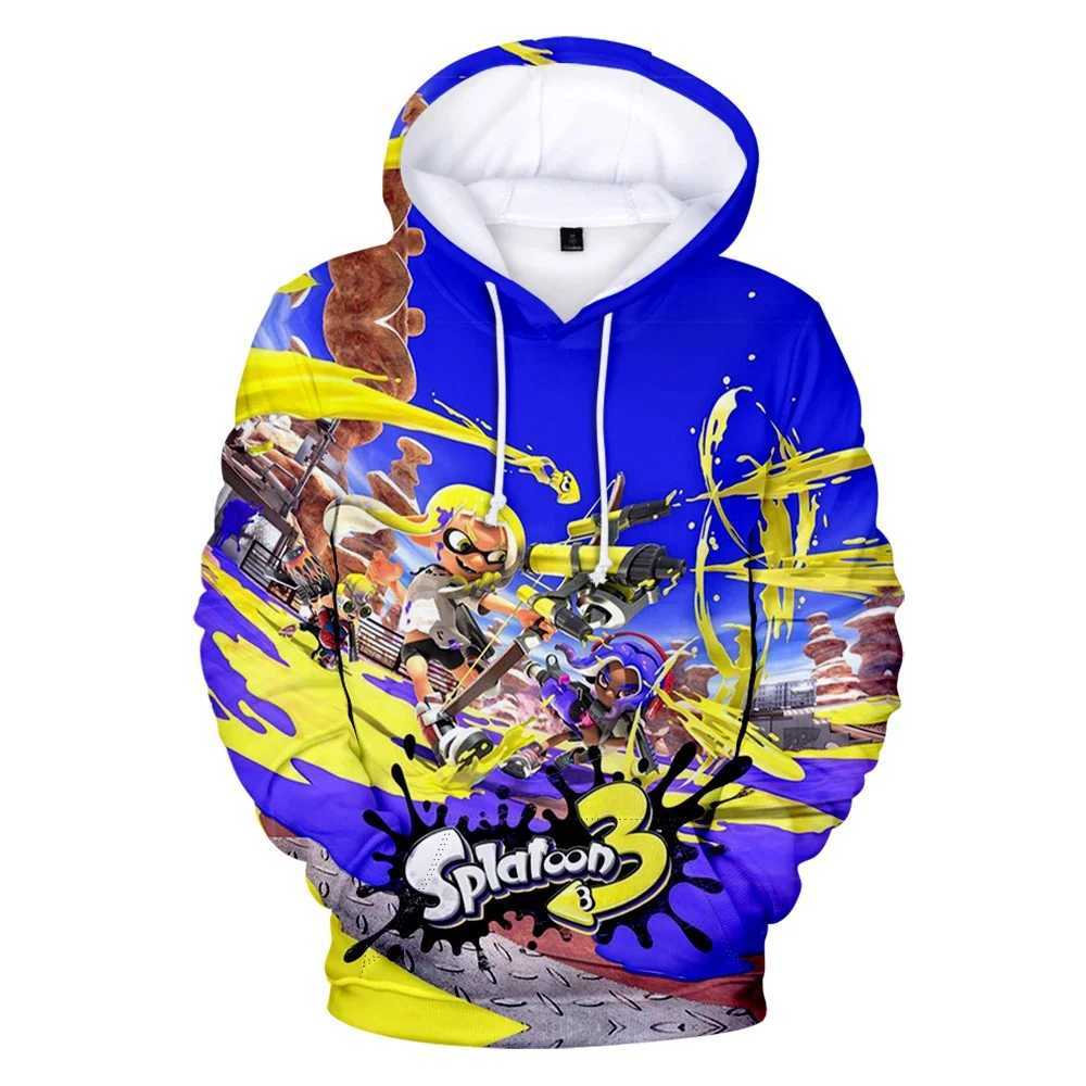 Splaton 3 game neutral long sleeved sportswear mens adult hoodie new game 3D clothing 2024 new promotion spring/autumn mens clothing W241213
