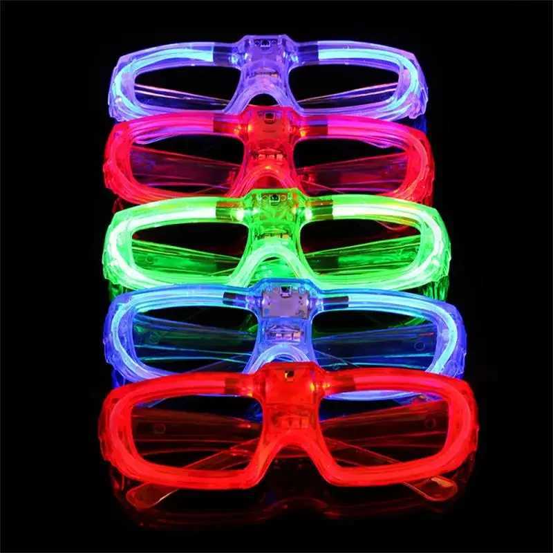 Sunglasses 10Pcs Led Neon Party Glasses Light Up Sunglasses Glow in the Dark Glasses for Kids Adults Christmas Gift Party Supplies H241213