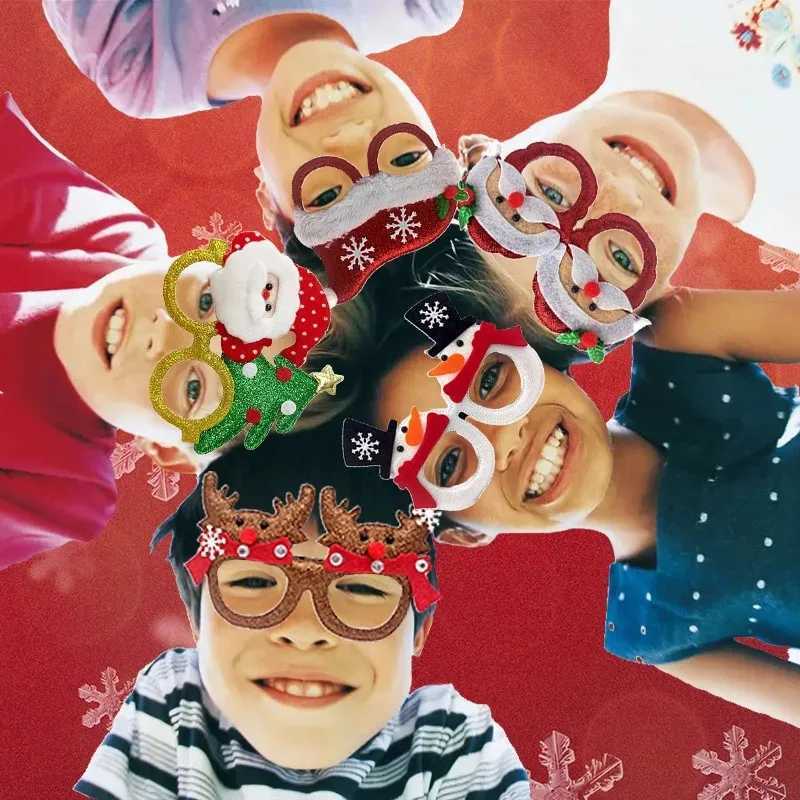 Sunglasses 12/24/72Pcs Christmas Glasses Glitter Great Fun Glasses Accessories Christmas Party Decor for Kids Adults Annual Party Favors H241213