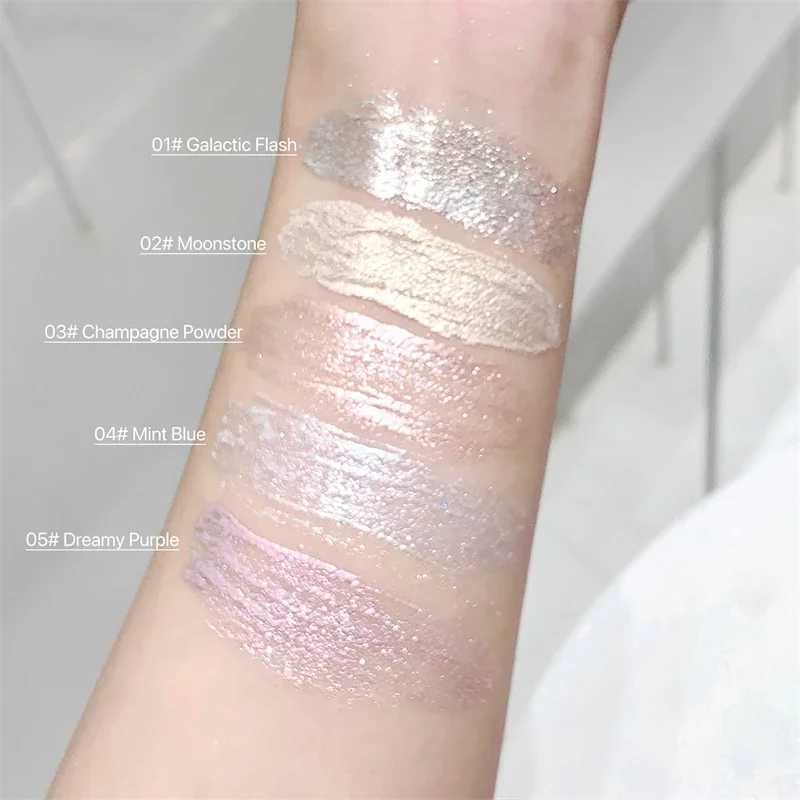 Glittering jelly gel eye shadow suntanned silk fluorescent lamp waterproof pearl shimmer fast drying and flashing eye shadow W241213