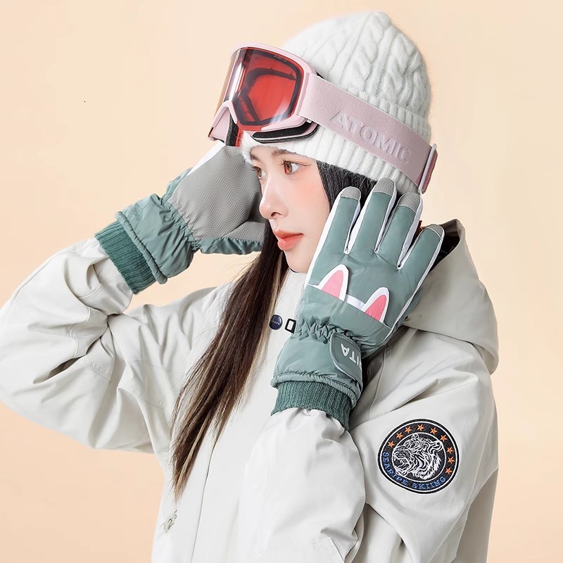Ddmytiger Ddmytiger Ski Women Cycg Outdoor Hiking Motorcycle Riding Windproof Plush Thick And Warm Cotton Gloves For Men Winter