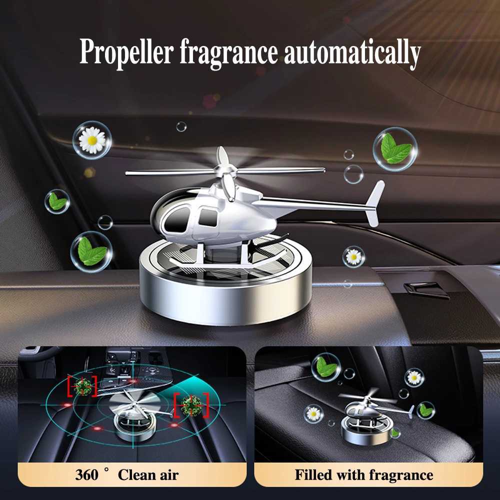 Car Air ener Solar Heliter Modeling Automobile Perfume Car Interior Accessories Propeller Rotating Auto Perfume DiffuserXJ241213