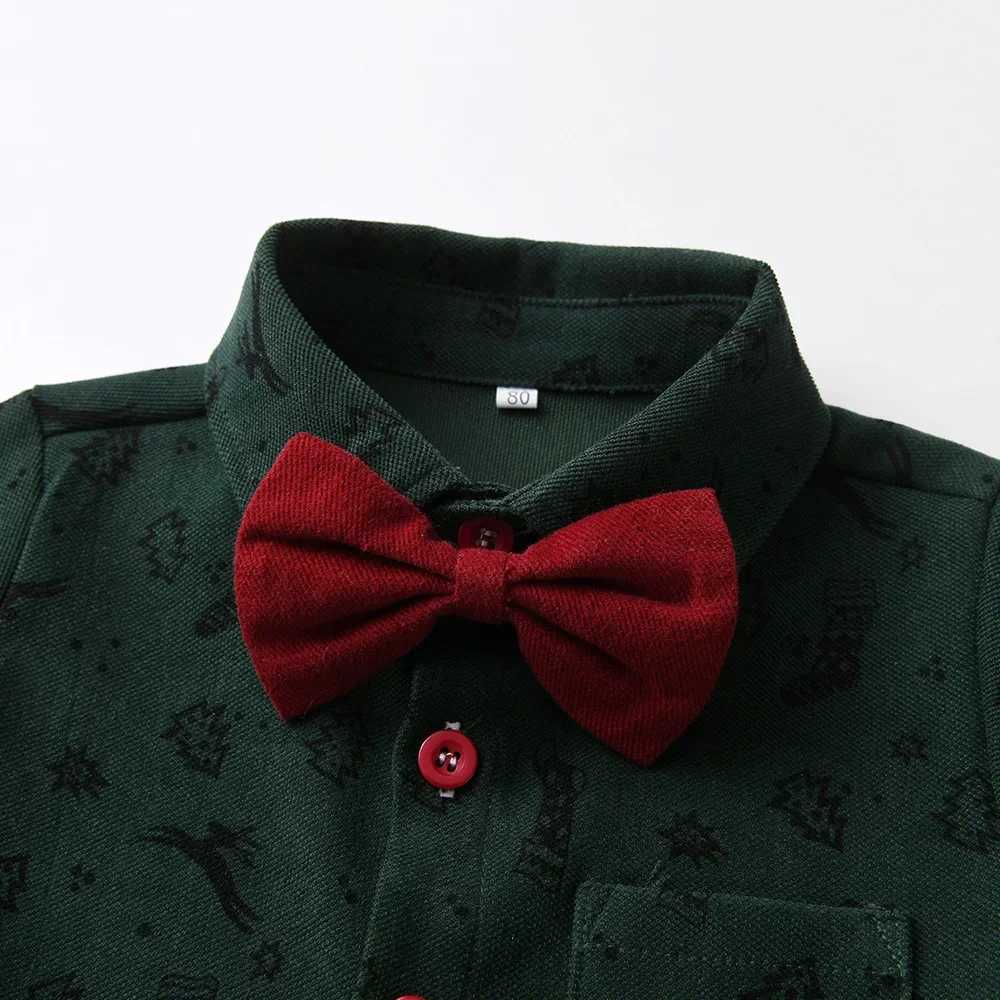 Childrens Mens Childrens Clothing Set Long Sleeve Shirt+Pants Set Youth Formal Set Christmas Set 1 2 3 4 5Y Set W241213