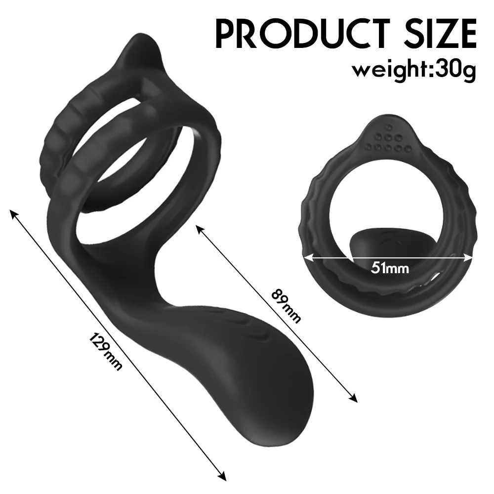 Male Silicone Penis Ring Wireless Ultra Soft CockRing 10 Vibration for Erection Enhancing Time Delay Ejaculation Sex Toy Men 241213