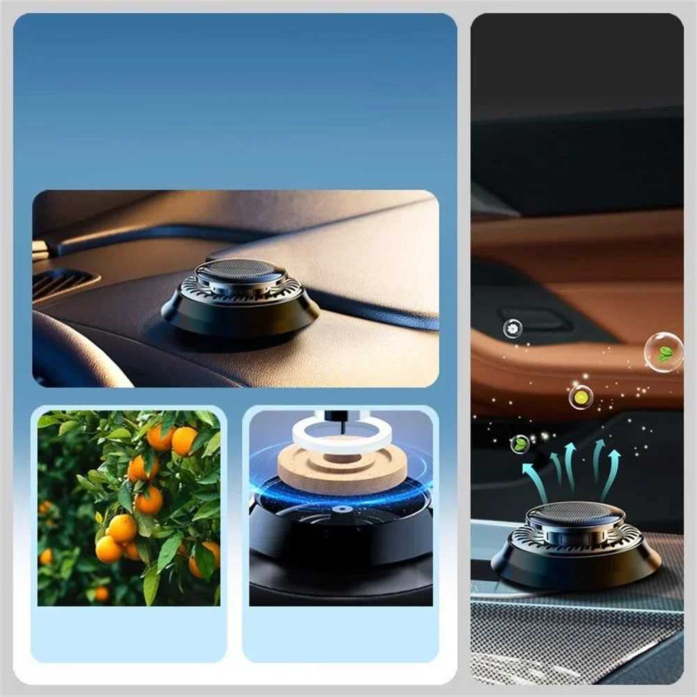 Solar Powered Car Rotating Aroma Car Air ener Fragrance Car Ornament Car Diffusers for Essential Oil Car AccessoriesXJ241213